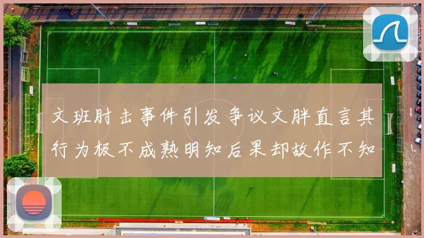文班肘击事件引发争议文胖直言其行为极不成熟明知后果却故作不知
